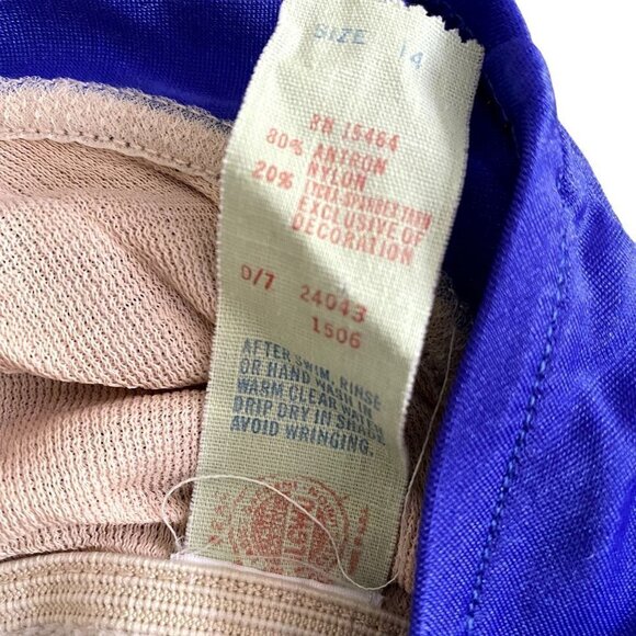 Vintage ILGWU Retro Vibes One Piece Swim Suit | Violet | Size 14 - Picture 7 of 10